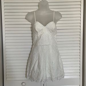 White Eyelet Romper New With Tags size XS